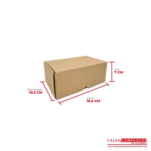 Caja ecológica plegadiza 18.5x10.5x7 cm micro-corrugado Cajas y Empaques de Colombia