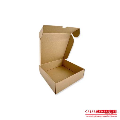 Caja ecológica plegadiza 21x21x6.5 cm micro-corrugado Cajas y Empaques de Colombia