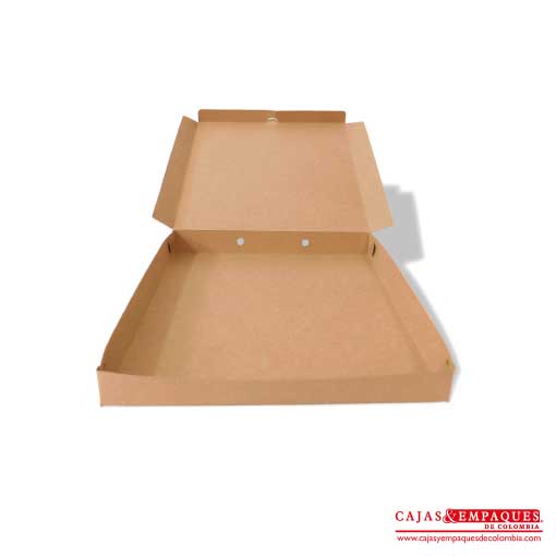 Caja ecológica plegadiza 32x32x4 cm micro-corrugado pizza Cajas y Empaques de Colombia