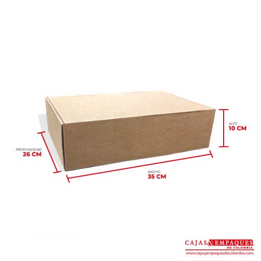 Caja ecológica plegadiza 35x26x10 cm micro-corrugado Cajas y Empaques de Colombia