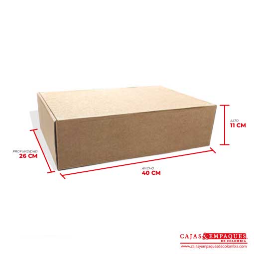 Caja ecológica plegadiza 40x26x11 cm micro-corrugada Cajas y Empaques de Colombia