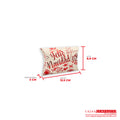 Caja ecológica tipo cojín 12.5x8.8x3 cm navidad crema laminado rojo Cajas y Empaques de Colombia