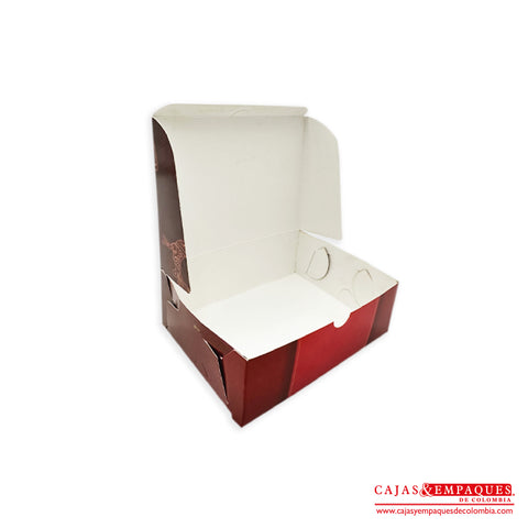 Caja ecológica plegadiza 15x11x5 cm roja navidad Cajas y Empaques de Colombia