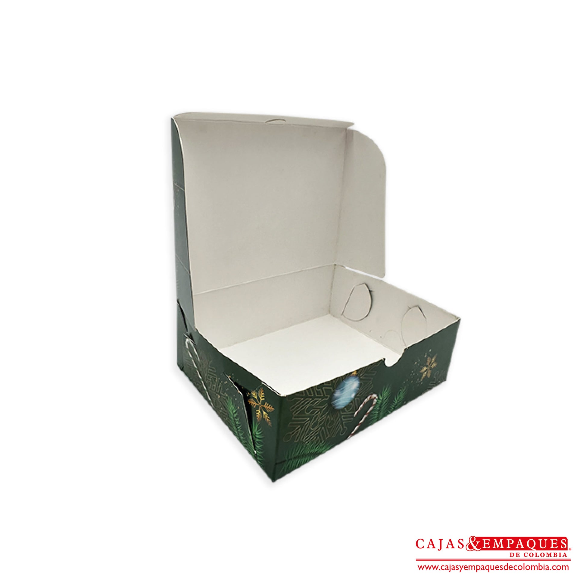 Caja ecológica plegadiza 15x11x5 cm verde navidad Cajas y Empaques de Colombia