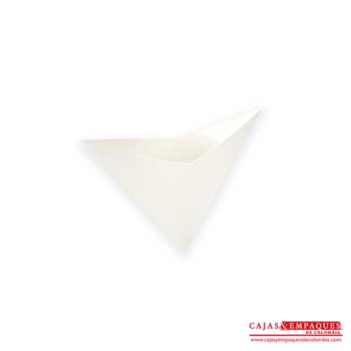 Cono ecológico 18,5x26,5 cm mediano blanco Cajas y Empaques de Colombia
