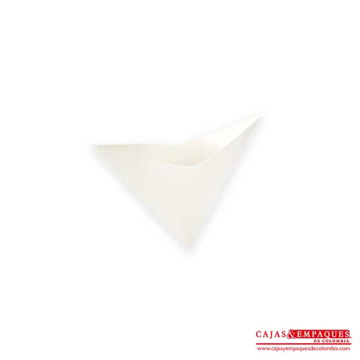 Cono ecológico 16,5x20 cm pequeño blanco Cajas y Empaques de Colombia