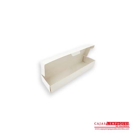 Caja ecológica plegadiza 20x6.5x3 cm blanco Cajas y Empaques de Colombia