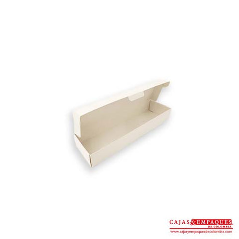 Caja ecológica plegadiza 20x6.5x3 cm crema Cajas y Empaques de Colombia