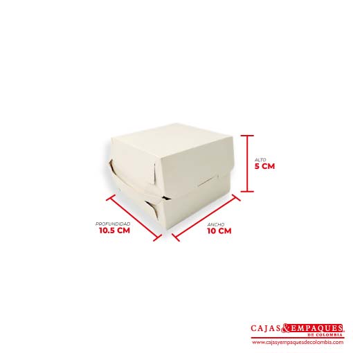 Caja ecológica plegadiza 10x10.5x5 cm crema Cajas y Empaques de Colombia