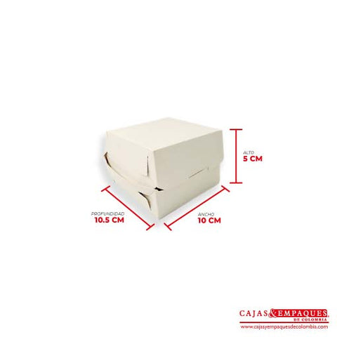 Caja ecológica plegadiza 10x10.5x5 cm crema Cajas y Empaques de Colombia