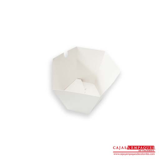 Caja Crispetera 10x10x18 cm blanco Cajas y Empaques de Colombia