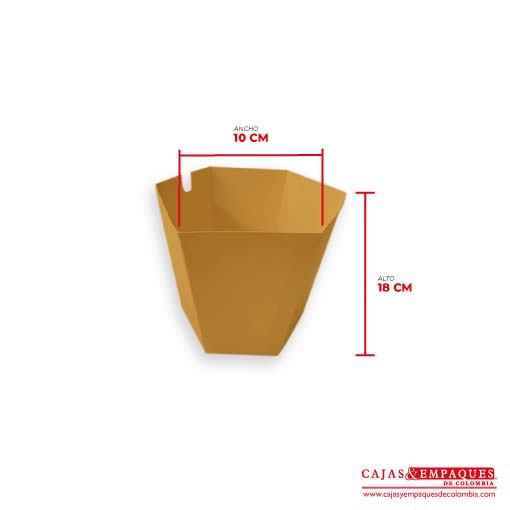 Caja Crispetera 10x10x18 cm café Cajas y Empaques de Colombia
