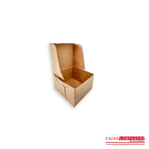 Caja ecológica plegadiza 10x10x5 cm café Cajas y Empaques de Colombia