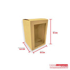 Caja ecológica plegadiza con ventana 10x9.5x15 café Cajas y Empaques de Colombia