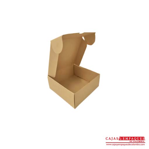 Caja ecológica plegadiza 12.5x12.5x5 cm café Cajas y Empaques de Colombia