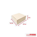 Caja ecológica plegadiza 12.5x12.5x5 cm crema Cajas y Empaques de Colombia
