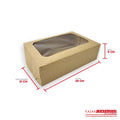 Caja ecológica plegadiza con ventana 30x21x9 cm café Cajas y Empaques de Colombia