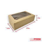 Caja ecológica plegadiza con ventana 30x21x9 cm café Cajas y Empaques de Colombia