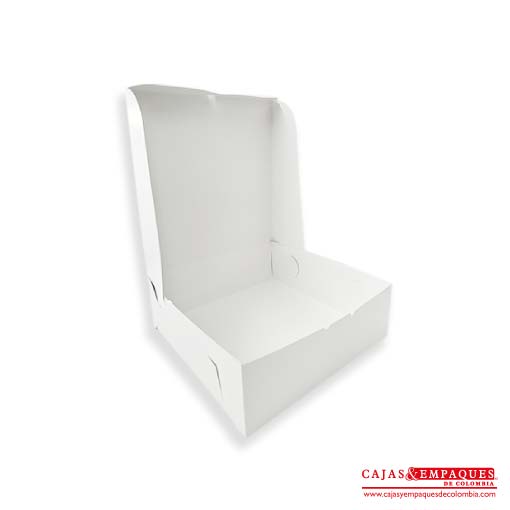 Caja plegadiza 35x35x12 cm blanco Cajas y Empaques de Colombia
