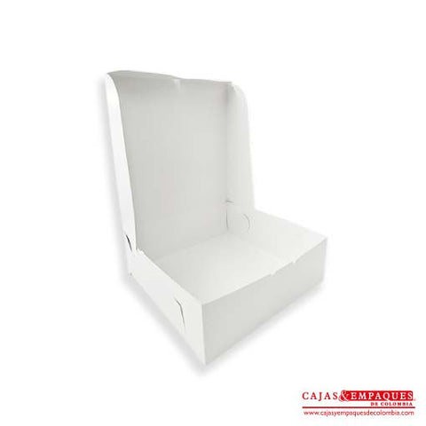 Caja plegadiza 35x35x12 cm blanco Cajas y Empaques de Colombia
