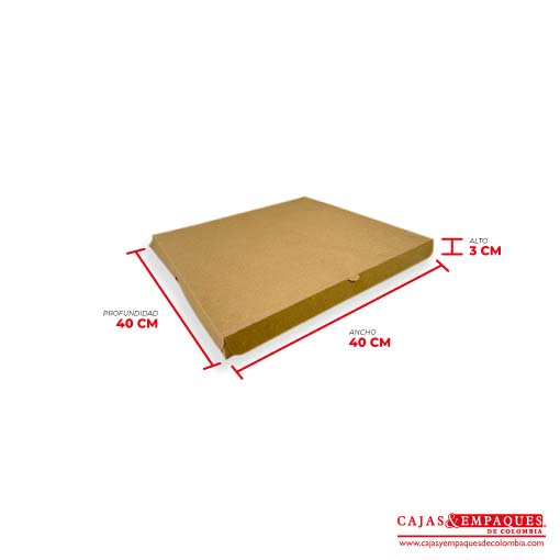 Caja ecológica plegadiza 40x40x3 cm café Cajas y Empaques de Colombia