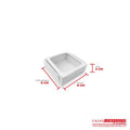 Caja ecológica plegadiza con ventana 8x8x3 cm blanco Cajas y Empaques de Colombia