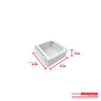 Caja ecológica plegadiza con ventana 8x8x3 cm blanco Cajas y Empaques de Colombia