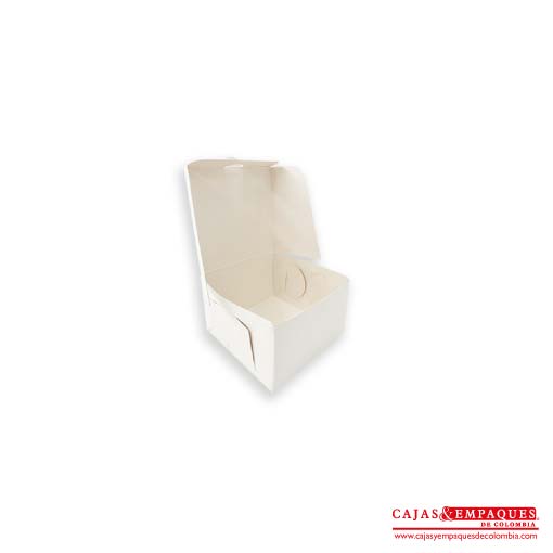 Caja ecológica plegadiza 8x8x5 cm blanco Cajas y Empaques de Colombia