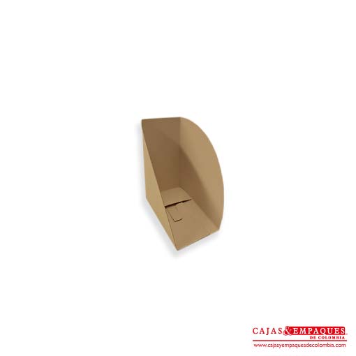 Porta Hamburguesa 9x5x5 cm café Cajas y Empaques de Colombia