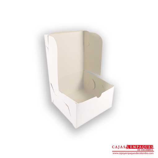 Caja ecológica plegadiza 14x14x8 cm crema Cajas y Empaques de Colombia