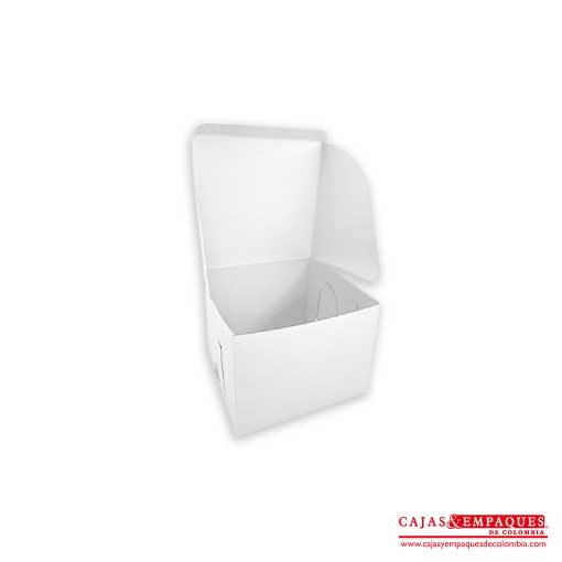 Caja ecológica plegadiza 16x16x12 cm blanco Cajas y Empaques de Colombia