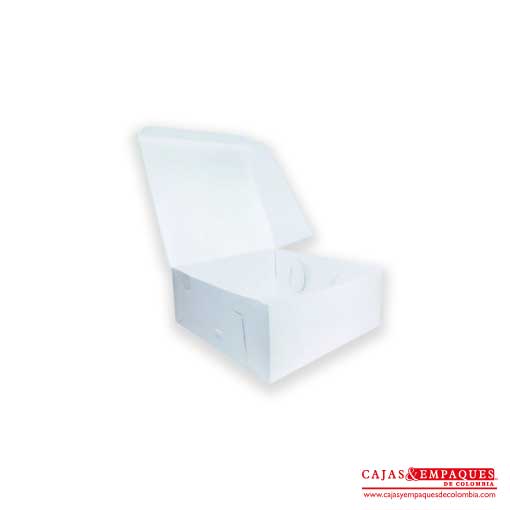Caja ecológica plegadiza 16x16x6 cm blanco Cajas y Empaques de Colombia
