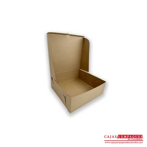 Caja ecológica plegadiza 16x16x6 cm café Cajas y Empaques de Colombia