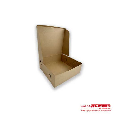 Caja ecológica plegadiza 16x16x6 cm café Cajas y Empaques de Colombia