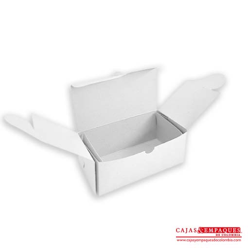 Caja plegadiza 16x8.5x6.5 cm blanco Cajas y Empaques de Colombia