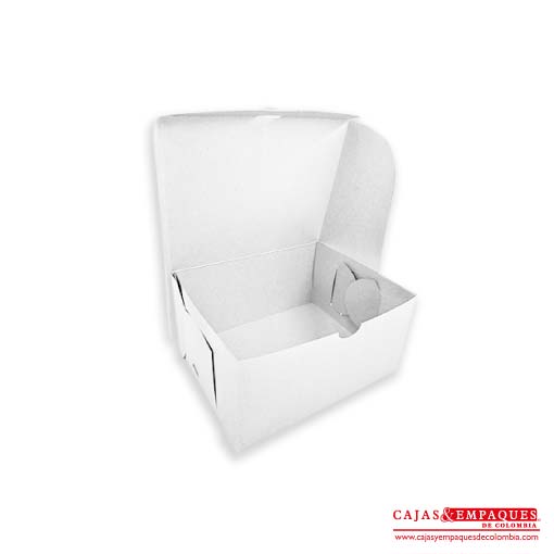 Caja ecológica plegadiza 17x13x8 cm blanco Cajas y Empaques de Colombia