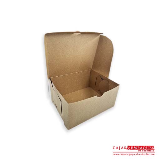 Caja ecológica plegadiza 17x13x8 cm café Cajas y Empaques de Colombia