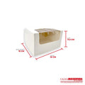 Caja ecológica plegadiza con ventana 19x19x11.5 cm blanco Cajas y Empaques de Colombia