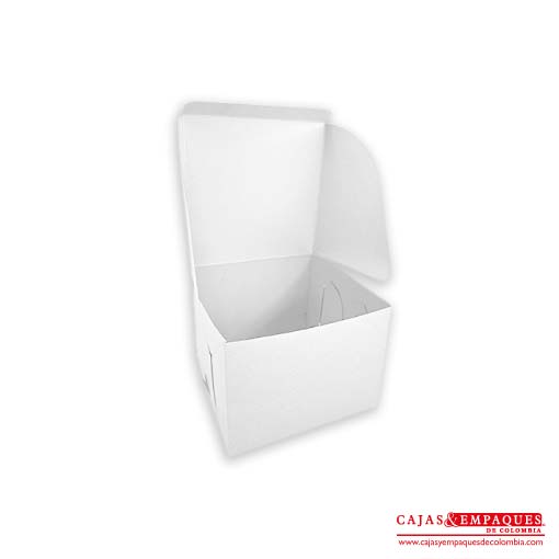 Caja ecológica plegadiza 20x20x16 cm blanco Cajas y Empaques de Colombia