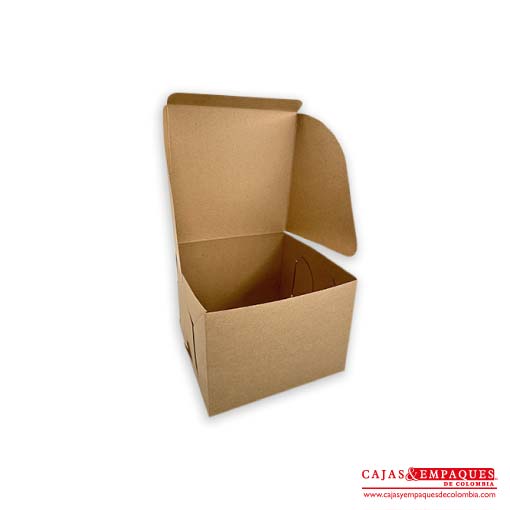 Caja ecológica plegadiza 20x20x16 cm café Cajas y Empaques de Colombia