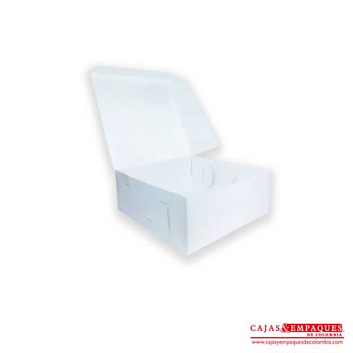 Caja ecológica plegadiza 20x20x10 cm blanco Cajas y Empaques de Colombia