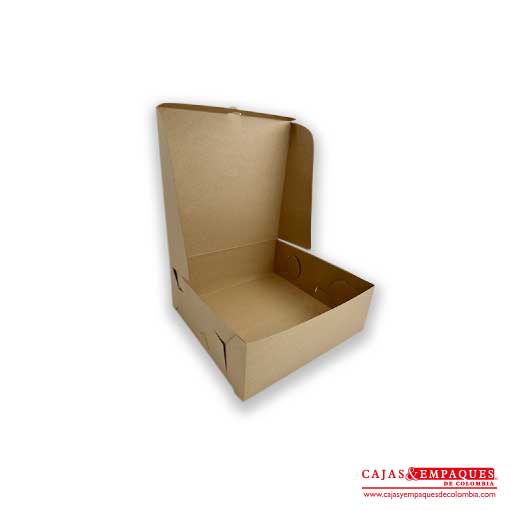 Caja ecológica plegadiza 20x20x10 cm café Cajas y Empaques de Colombia
