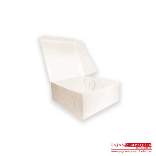 Caja ecológica plegadiza 20x20x10 cm crema Cajas y Empaques de Colombia