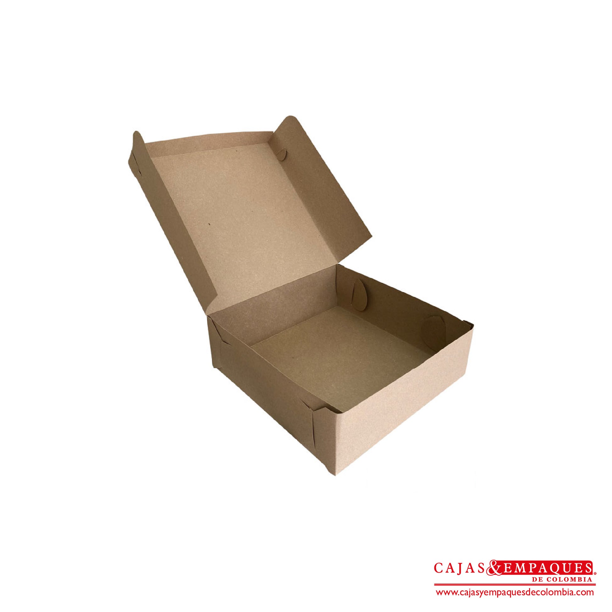 Caja ecológica plegadiza 20x20x7 cm café Cajas y Empaques de Colombia