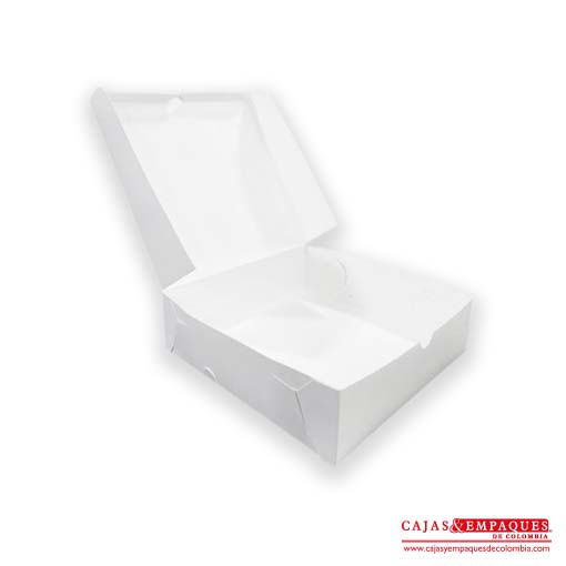 Caja ecológica plegadiza 24x24x7 cm blanco Cajas y Empaques de Colombia