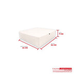Caja ecológica plegadiza 24x24x7 cm crema Cajas y Empaques de Colombia