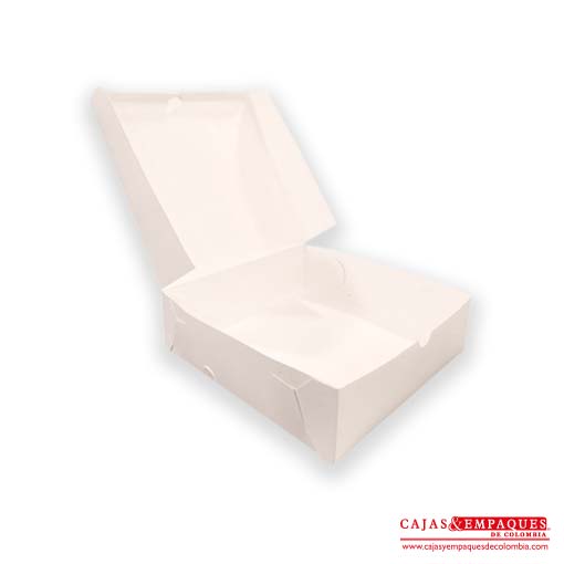 Caja ecológica plegadiza 24x24x7 cm crema Cajas y Empaques de Colombia
