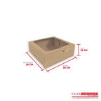 Caja ecológica plegadiza con ventana 25x24x9 cm café Cajas y Empaques de Colombia