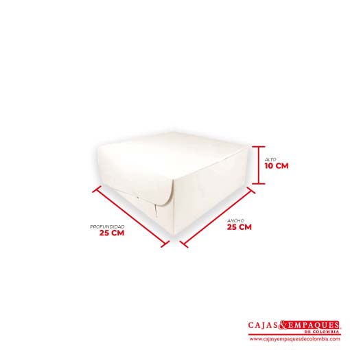Caja ecológica plegadiza 25x24x9 cm crema Cajas y Empaques de Colombia