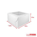 Caja ecológica plegadiza con ventana 25x25x16 cm blanco Cajas y Empaques de Colombia